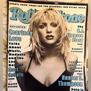Vintage iconic Rolling Stone magazine, December 1994. Courtney Love